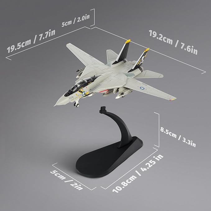 1/100 Fighter Jet Model F-14A Tomcat diecast Military Airplanes Aircraft kit for Collection and Display