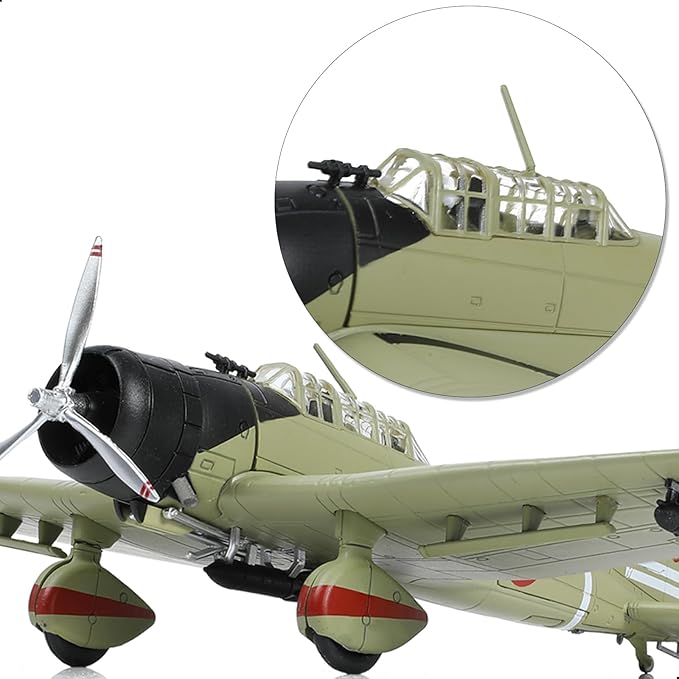1/72 Japan 99 Ship Blast Dive Bomber Model World War II Retro Warplane Metal Diecast Aircraft Model for Adults Military Enthusiasts Collections or Gift