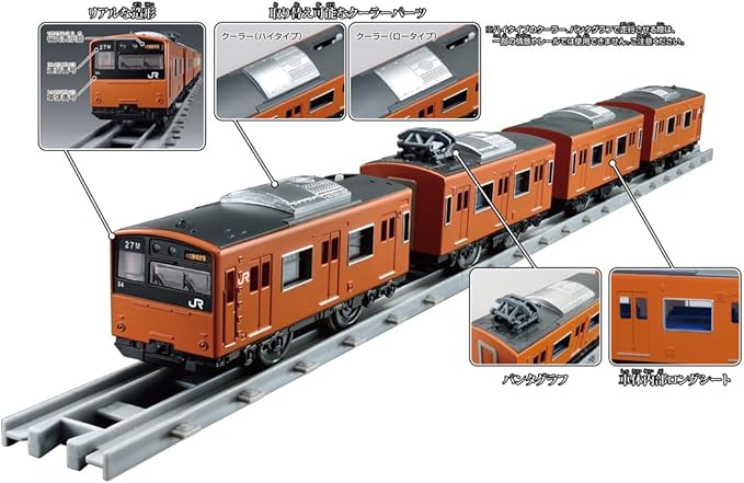 Takara Tomy Plarail Real Class 201 Series Commuter Train (JR West Japan Orange)