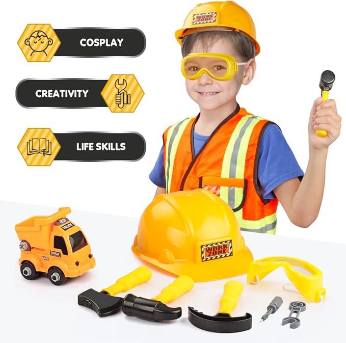 Dress Up Trunk for Kids, Pretend Dress Up Collection with Accessories, Halloween Dressup for Role Play
