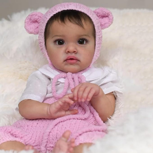 RXDOLL Realistic Reborn Baby Dolls Chantal 20 Inch Lifelike Newborn Preemie Doll Girl Handmade Real Life Baby Dolls Soft Cloth Body Gifts Toy for Kids Age 3+