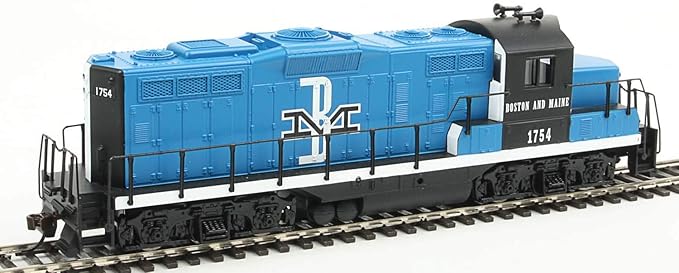 Walthers Trainline HO Scale Model EMD GP9M Standard DC Boston & Maine #1754 Train, Blue/Black/White, EMD GP9M Boston & Maine