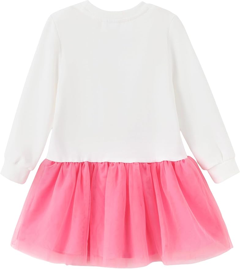 Disney Stitch Minnie Elsa Princess Sweatshirt Dress Toddler Girl Sequin Long Sleeve Pullover Clothes Fall Outfit 2-9 Years