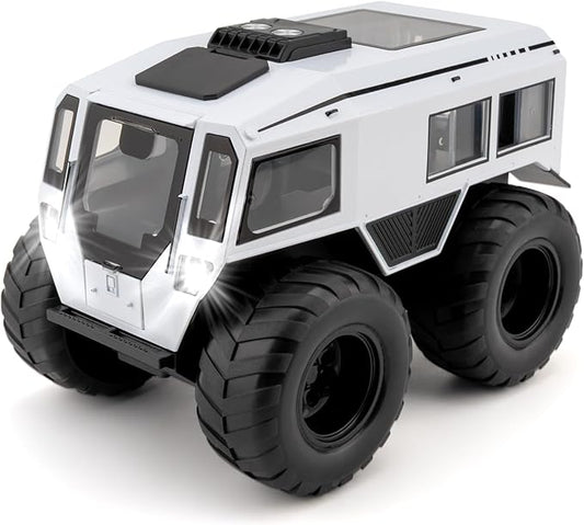 1:24 Sherp All Terrain Off Road Vehicle Diecast car Model, Collecting Diecast Pull Back Beach Motorcycle Toys Car for Kids Boys Girls (White)