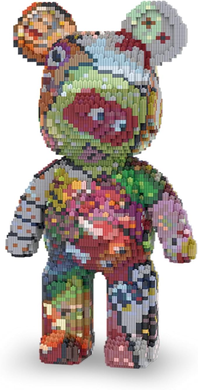 Bear Micro Mini Building Block Sets for Adults, No Compatible with Lego, 6950PCS Building Toys for Home & Office Decor, MOC 3D Creative Model Gifts for Christmas