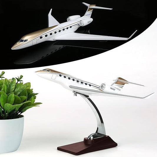 1:100 Scale Model Aircraft Gulfstream G650 Simulation Jet Airplanes Diecast Airplane for Adults, 12 inch Resin Model Plane Enthusiasts to Collection or Birthday Gifts (G650)