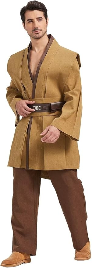 Knight Costume Adult Men's Tunic Hooded Robe Outfits Halloween Cosplay Uniform