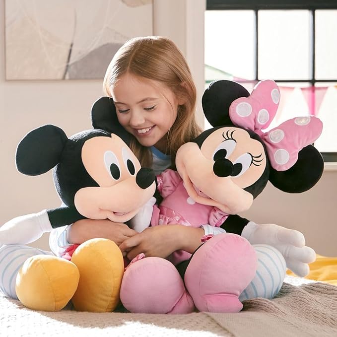 Disney Store Official Mickey Mouse Large Soft Toy for Kids, Cuddly Character with Fuzzy Texture and Embroidered Details, Soft Tail, Plushy Suitable for All Ages.