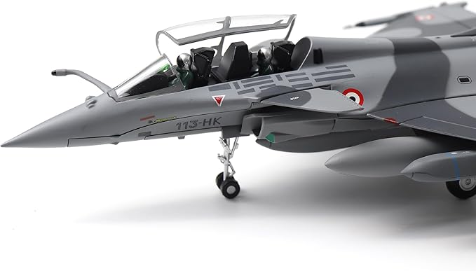 1/72 French Dassault Rafale B NATO Tiger Diecast Metal Fighter Jet Model Kits Pre-Build Replica Military for Display Collection or Gift (Camouflage)