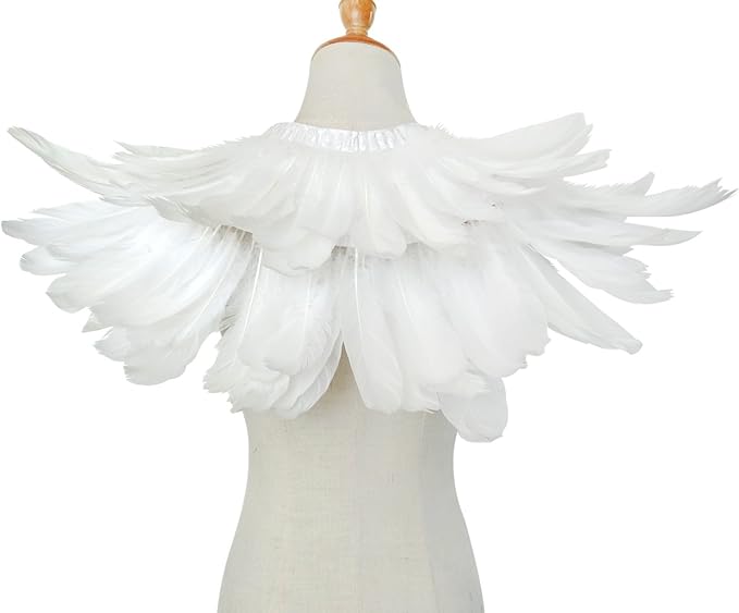 L'VOW Gothic Black Feather Shrug Cape Shawl Halloween Costume for Men