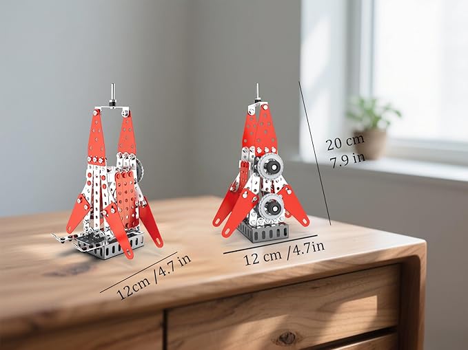 Metal STEM Rocket Pen Holder Building Kit – 3D Puzzle DIY Model for Kids 8-16, Parent-Child Assembly Toy, Educational Construction Gift, Desk Decor(Rockets)