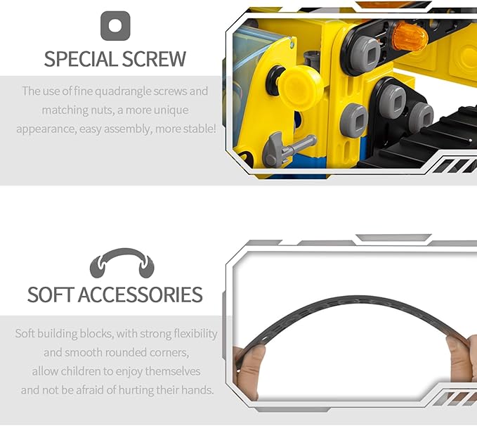 6 in 1 STEM Toys,Engineering Topic Education DIY Assembly Disassembly Toys Engineering Building Sets Building Toys for Kids Ages 4-8 Prefect Gifts