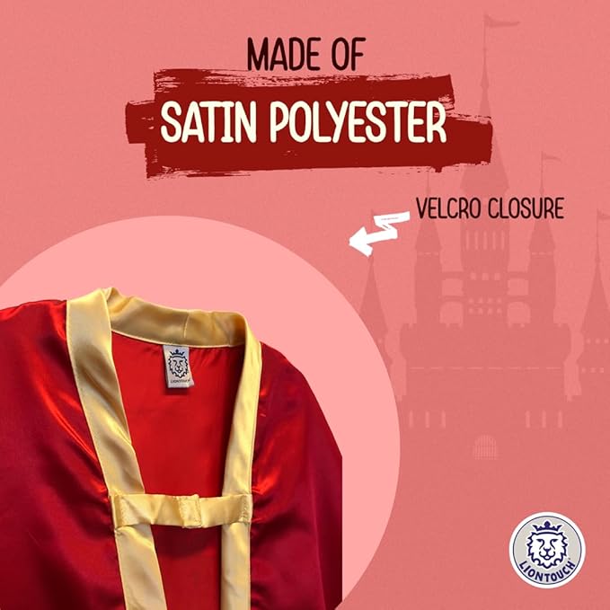 Liontouch Medieval Noble Knight Satin Toy Cape for Kids | Part of A Kid's Costume Line