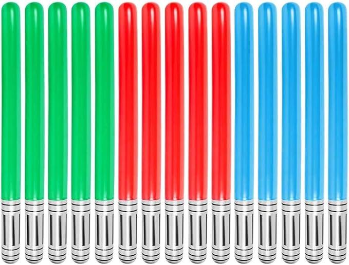 15PCS Inflatable lightsaber - Halloween/Christmas Party Bags Stocking Stuffers Favors Inflatable Swords for Star Wars Themed Party,Cosplay Party