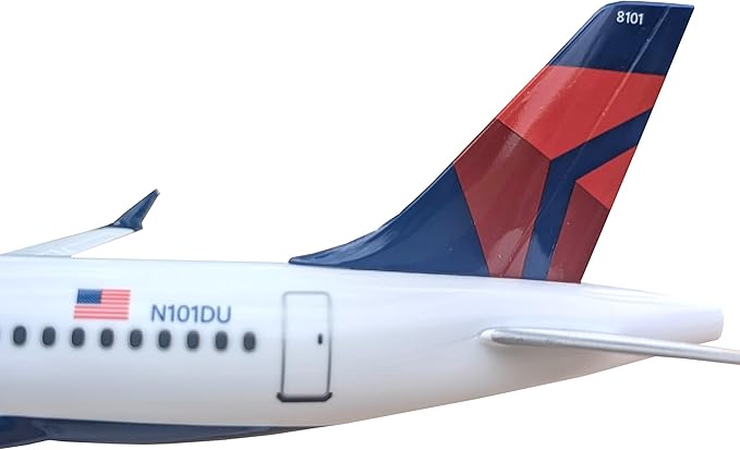Flight Miniatures Delta (07-Cur) A220-100 1:100 Scale - Plastic Snap-Fit Model Airplane - Collectible Replica of Delta Airlines Aircraft - Part# AAB-22010C-001