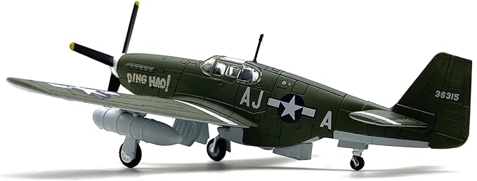 Diecast Airplanes 1/72 Scale Model Aircraft US P51b Mustang Fighter Jet Plane Model Attack Plane Military Airplane Models for Adults