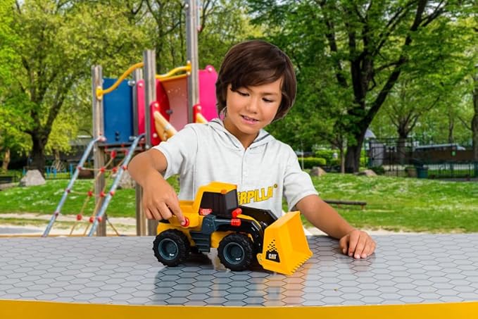 CAT Construction Toys, 11.5" Power Haulers 2.0 Front Loader, Lights and Sounds, Ages 3 and up