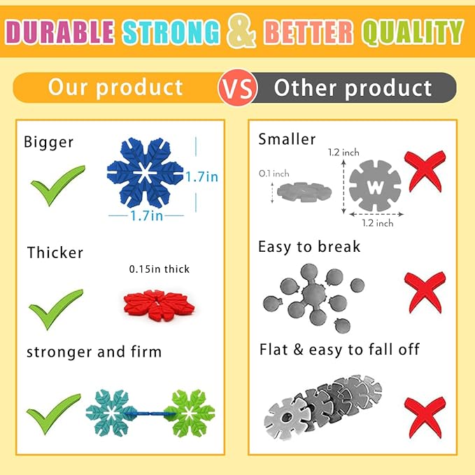 QUN XING Building Toys Stem Toys 300PCS Big Size Interlocking Creative Educational Building Blocks Set Classroom Must Haves Manipulatives for Preschool for Teacher Boys and Girls Kids Ages 4-8