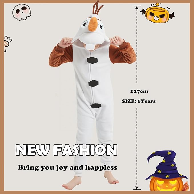 SWEETXIN Unise Kids Jumpsuit Cosplay Onesie One Piece Suit for Girls Boys Halloween Character Costume Dress Up Party