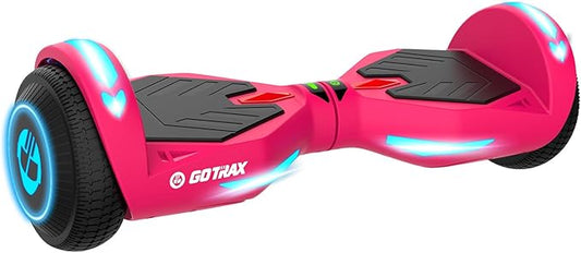 Gotrax Hoverboard with 6.5" LED Solid/Offroad Tires, Max 5/6 Miles Range, 6.2mph Power by Dual Brushless Motor, UL2272 Certified and 65.52Wh/93.6Wh Battery Self Balancing Scooter for 44-176lbs