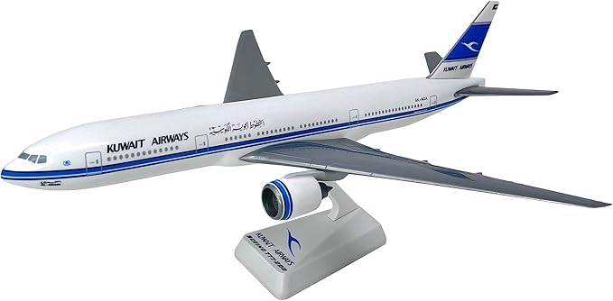 Flight Miniatures Kuwait 777-200 1:200 Scale Model Airplane - Plastic Snap-Fit Model Airplane - Collectible Replica of Kuwait Airlines Aircraft - Part #ABO-77720H-019