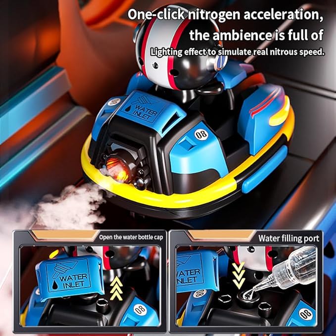 OBEST Bumper Cars Two-Player Racing Game, 2.4 GHz Remote Control Bumper Cars for Kids Two-Piece Suit, RC Battle Race Cars with Light & Music