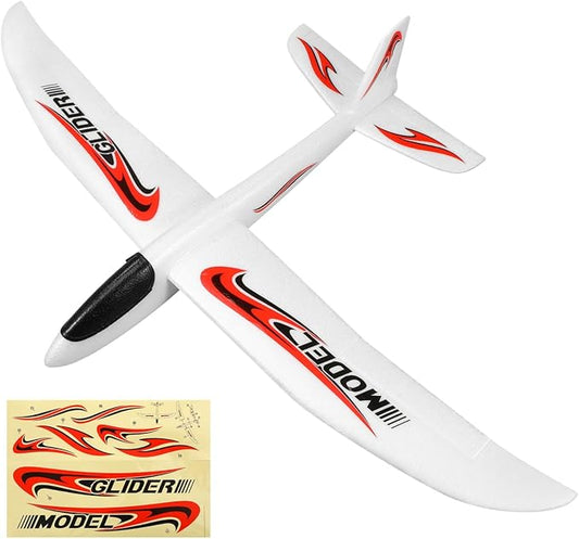 NUOBESTY Airplane Toy, 39" Large Throwing Glider Plane Outdoor Toys Foam Glider Airplane for Kids Flying Plane Toys for Boys, Girls to Play Outdoors, Party Favor