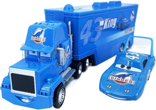 Portable Mini Toy Car and Truck Set 1:55 Diecast Model Metal Body Racers for Preschool Kids Ages 3+ Years (43)