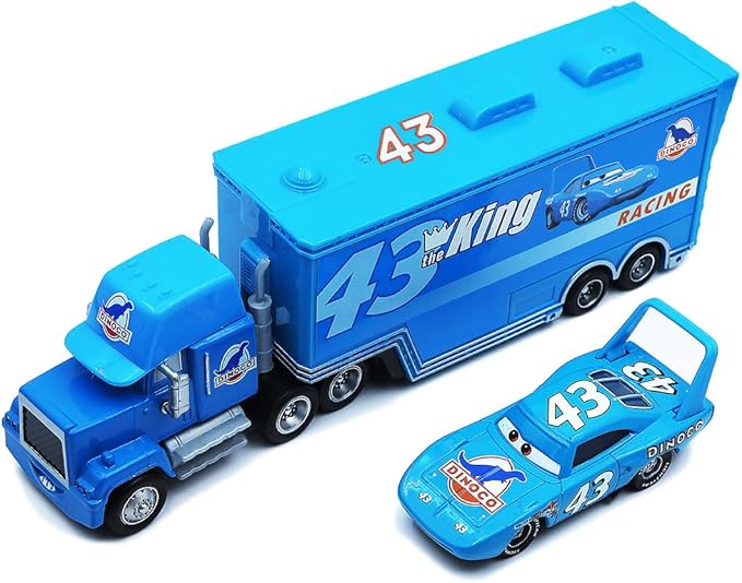 Portable Mini Toy Car and Truck Set 1:55 Diecast Model Metal Body Racers for Preschool Kids Ages 3+ Years (43)