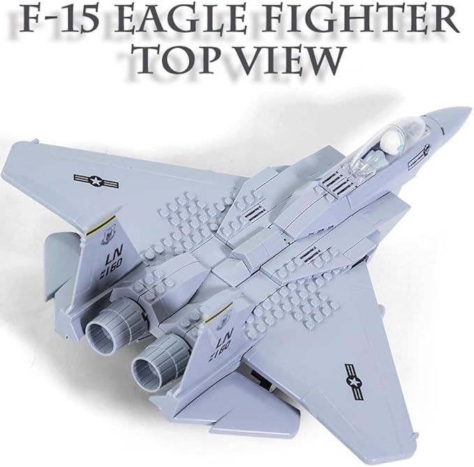 Eagle Fighter Falcon Army Airplane Building Bricks Set,Military Fighter Air Force Building Block Set,WW2 Military Airplanes Model,Aircraft Plane Toy Gifts for Kids and Adults,223PCS