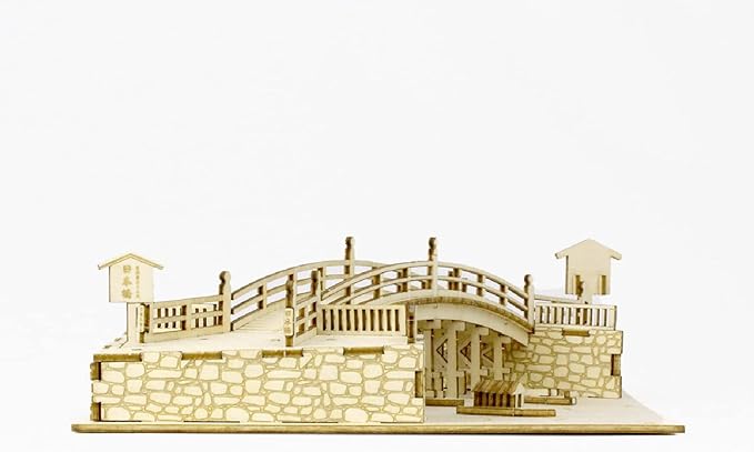 Nihonbashi Wooden Architecture 3D Puzzle - Fun DIY Wood Craft Kits