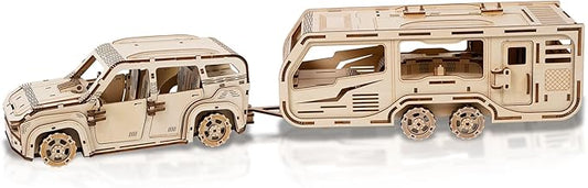3D Wooden Puzzle for Adults, Trailer Mechanical Car 3D Jigsaw Puzzles, DIY Model Building Kit Handicraft Wood Craft Hobbies Toy, Birthday for Hobbyist 14+ Teens Family Women Men, 323 Pieces