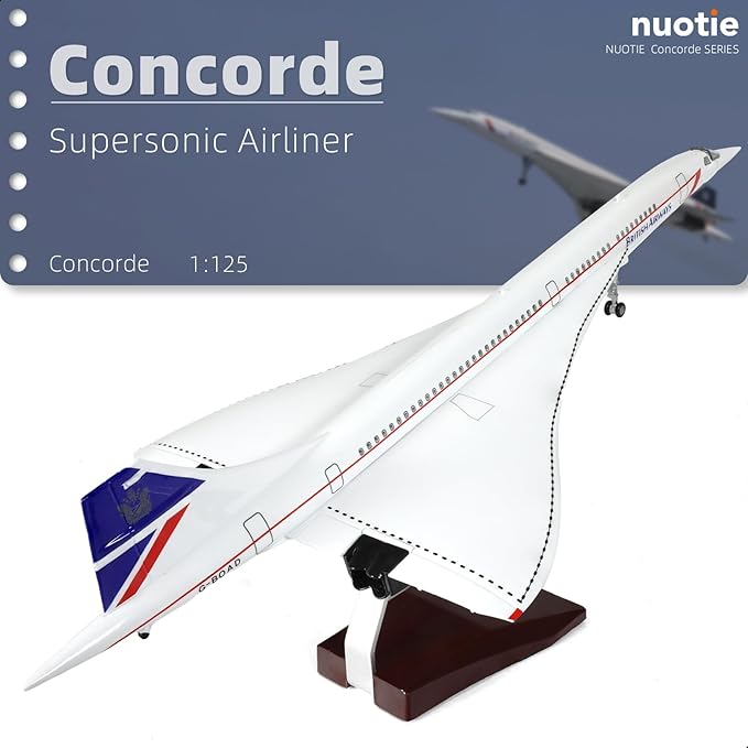 1:125 Concorde Airplane Model Pre-Build Diecast Aircraft Model Kits Aircraft Simulation Model Display Model Collection or Gift(Singapore Airlines)
