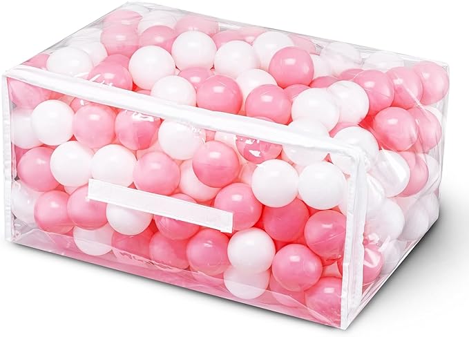 Vanland Ball Pit Balls for Baby and Toddler Phthalate Free BPA Free Crush Proof Plastic - Multicolored Pit Balls in Reusable Play Toys for Kids with Storage Bag