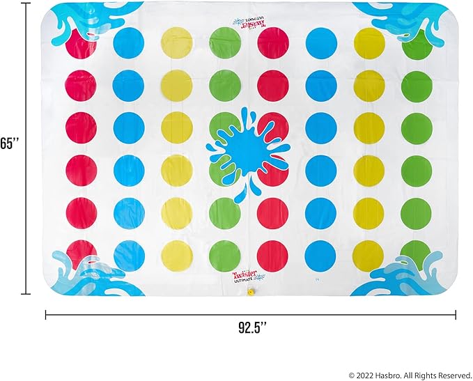 Hasbro Twister Ultimate Splash – Giant Outdoor Inflatable Water Twister Game for Kids – Backyard Summer Fun