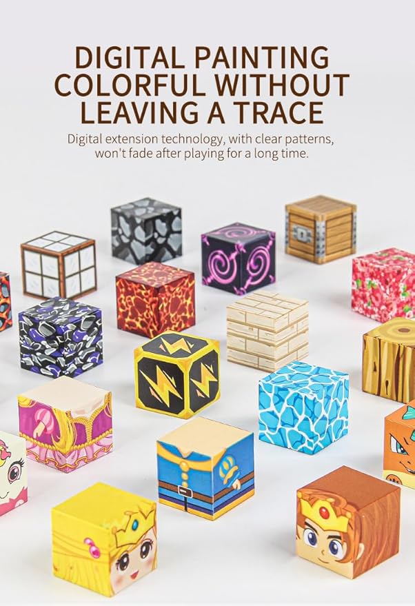 Magnetic Blocks, 84-Piece 0.8in Build Prince&Princess Magnet Game Set, Stacking Building Blocks Cubes Magnets for Kids, STEM Sensory Creative Toys Games for Toddler Boys & Girls