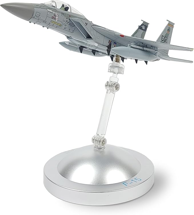 1/100 F-15C Eagle Metal Airplane Model Kits with Stand Gulf Spirit Diecast Alloy Fighter Model Jet Military Aircraft Collection for Adult Display or Gift