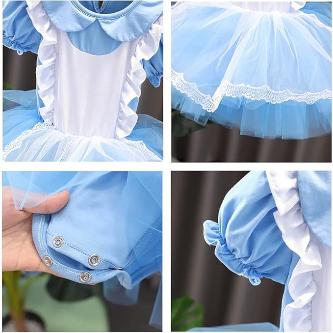 DYMCII Baby Girls Princess Ballet Dress Short Sleeve Leotards Skirted Tutu Dancewear Halloween Christmas Party Fancy Costume