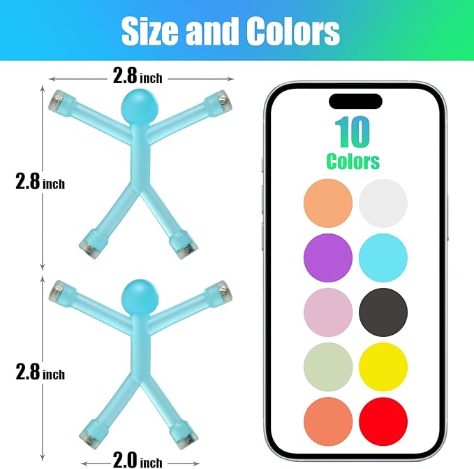 6Pcs Magnetic Toys, Magnet Men for Travel Toys, Fridge Magnets Funny, Cute Magnets for Kids and Adults, Magnetic People Colorful Mini Toys for Refrigerator, Whiteboard, Desk Decoration