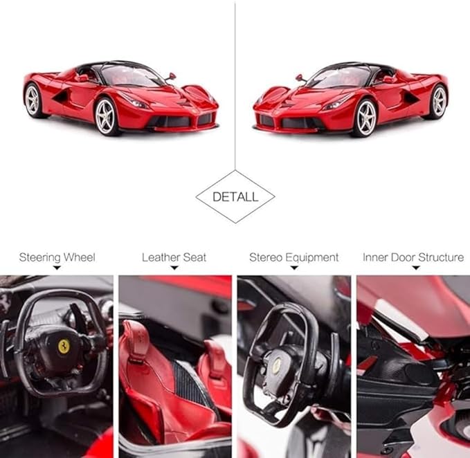 100 CLASSIC Officially Licensed RC Ferrari LaFerrari Remote Control RC Car Series 1:14 Scale Full Function Electric Sport Racing Hobby Toy Car (50100Red, 1:14)