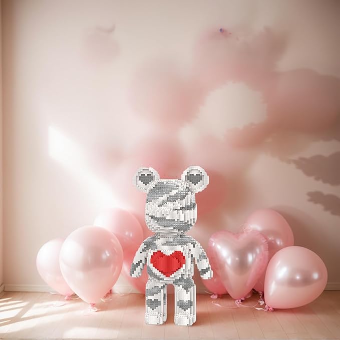 Bear Micro Mini Building Block Sets for Adults, No Compatible with Lego, Building Toys for Home & Office Decor, MOC 3D Creative Model Gifts for Christmas