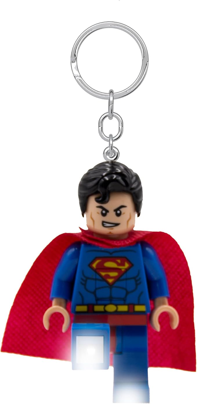 LEGO DC Super Heroes Large 3 Inch Tall Figure Keychain Light - Superman (KE39H)