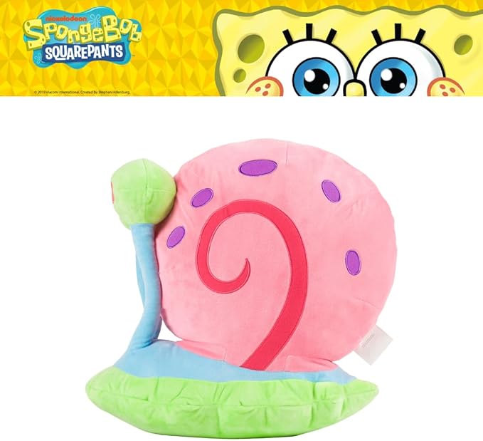 Spongebob Squarepants Gary The Snail Plush Cuddle Pillow, Super Soft & Cozy, 20" Tall, (Officially Licensed Product) by Franco Collectibles