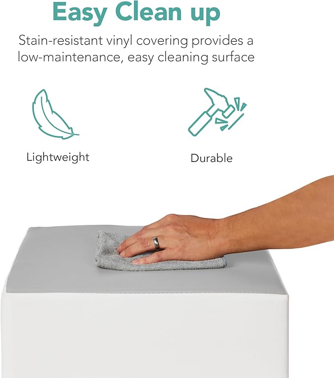 Best Choice Products 4-Piece Kids Climb & Crawl Soft Foam Block Activity Play Structures for Child Development, Color Coordination, Motor Skills - Blue