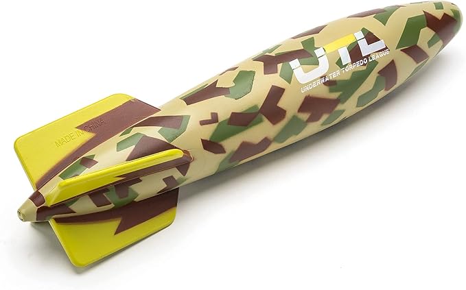 Official (UTL) Torpedo Glider Diving Toy Rocket Summer Camouflage Design 10"