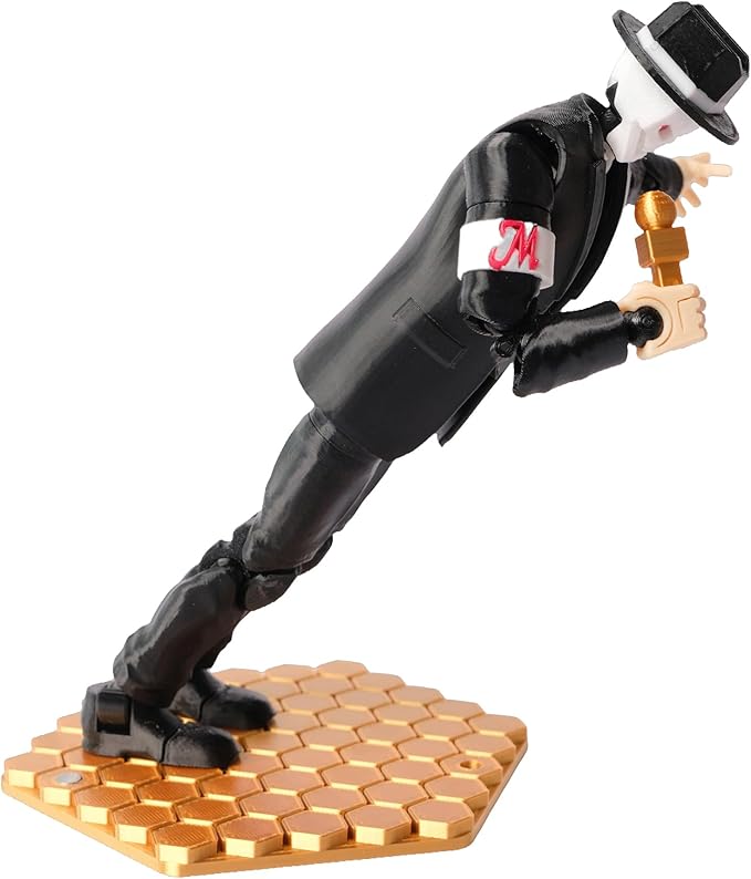 (Assembly Completed T13 Action Figure, 8.1 inches, Strong Magnetic Accessories, 3D Printed Robot Multi-Jointed Movable, Desktop Decorations for Game Lovers，POP Dancer (Black)