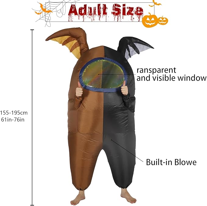 Astronaut costume inflatable costume Funny Halloween Spacesuit Party School Masquerade Game Fans with Bat Wings