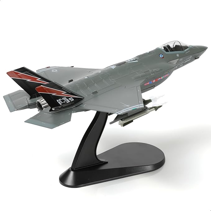 1/72 F-35A Lighting II Fighter Aircraft Model Fighter U.S. Airforce AF-01 Die-cast Aircraft Model with Display Stand Squadron F35A Flight Mode (AF-01) Model Collection Gift for Adults