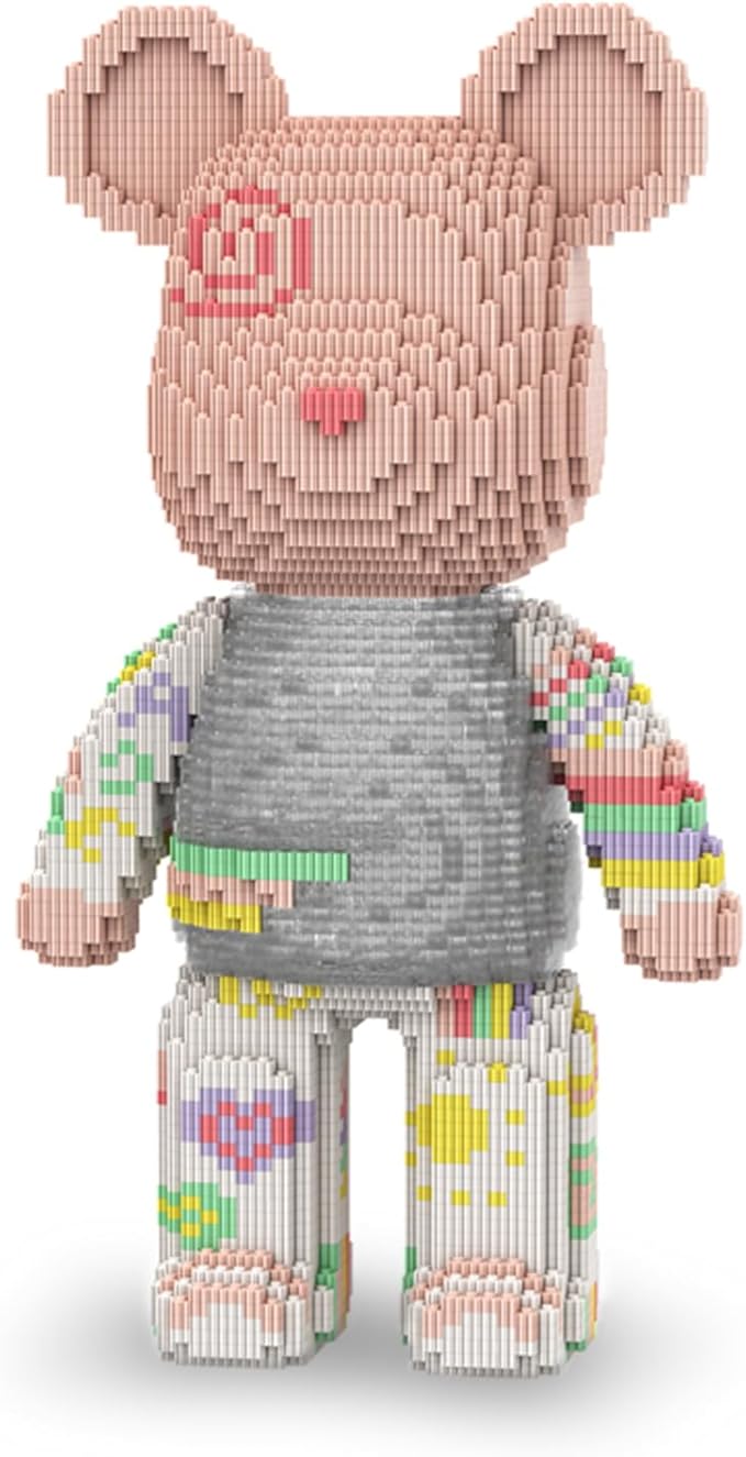 Bear Micro Mini Building Block Sets for Adults, No Compatible with Lego, 5250PCS Building Toys for Home & Office Decor, MOC 3D Creative Model Gifts for Christmas