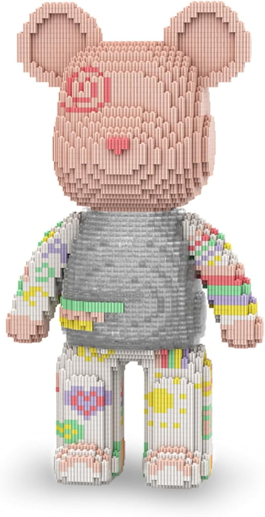 Bear Micro Mini Building Block Sets for Adults, No Compatible with Lego, 5250PCS Building Toys for Home & Office Decor, MOC 3D Creative Model Gifts for Christmas